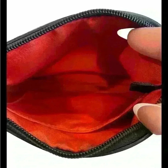 Coach Signature C Jacquard Mini Wristlet | Red Interior - Picture 3 of 4